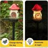 Multi Craft LED Solar Lawn Light Resin Cottage Waterproof Garden Lamp Miniature Fairy House Mushroom Decor for Outdoor Yard Patio Pathway