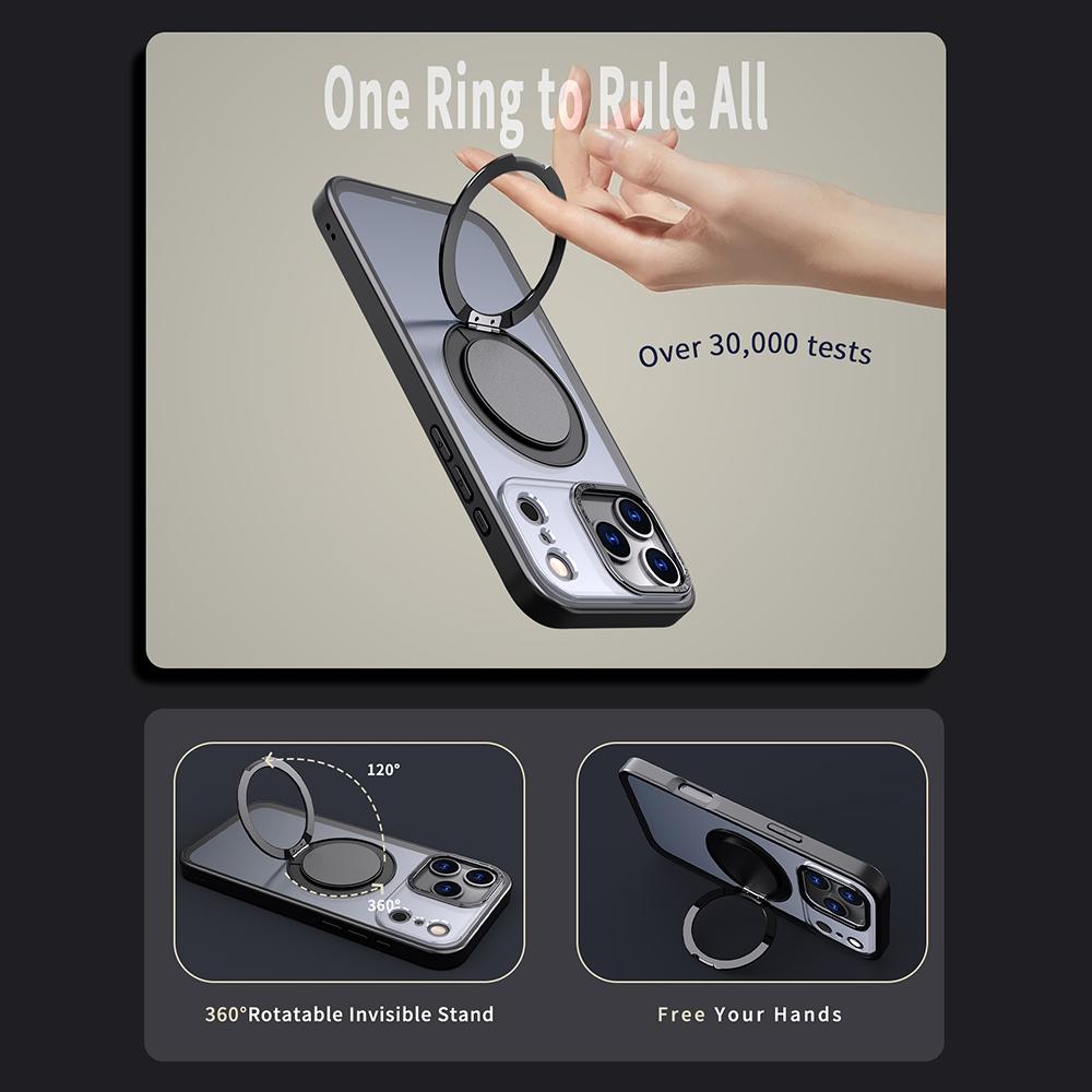 For iPhone 17 Pro Max Case Compatible with MagSafe TPU+PC Kickstand Phone Cover