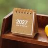 Tragbarer Schreibtischkalender für das Büro, Mini-Schreibtisch 2026-2027, Okt. 2026 bis Dez. 2027, Aufstellbarer Klappkalender, Kleiner funktionaler Planungskalender, 14