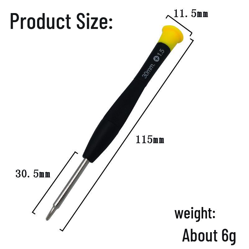 Magnetic Precision Screwdriver Set for Mobile Devices and Watches – T-Type 0.6Y, Color Cap Bit 0.8 Pentalobe