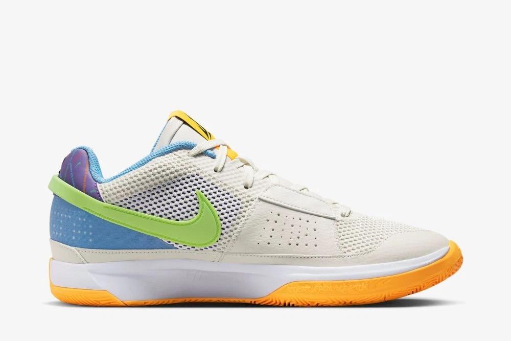 DR8785-001 Nike Ja 1 Hunger Phantom Action Green Grape White Laser Orange Blue