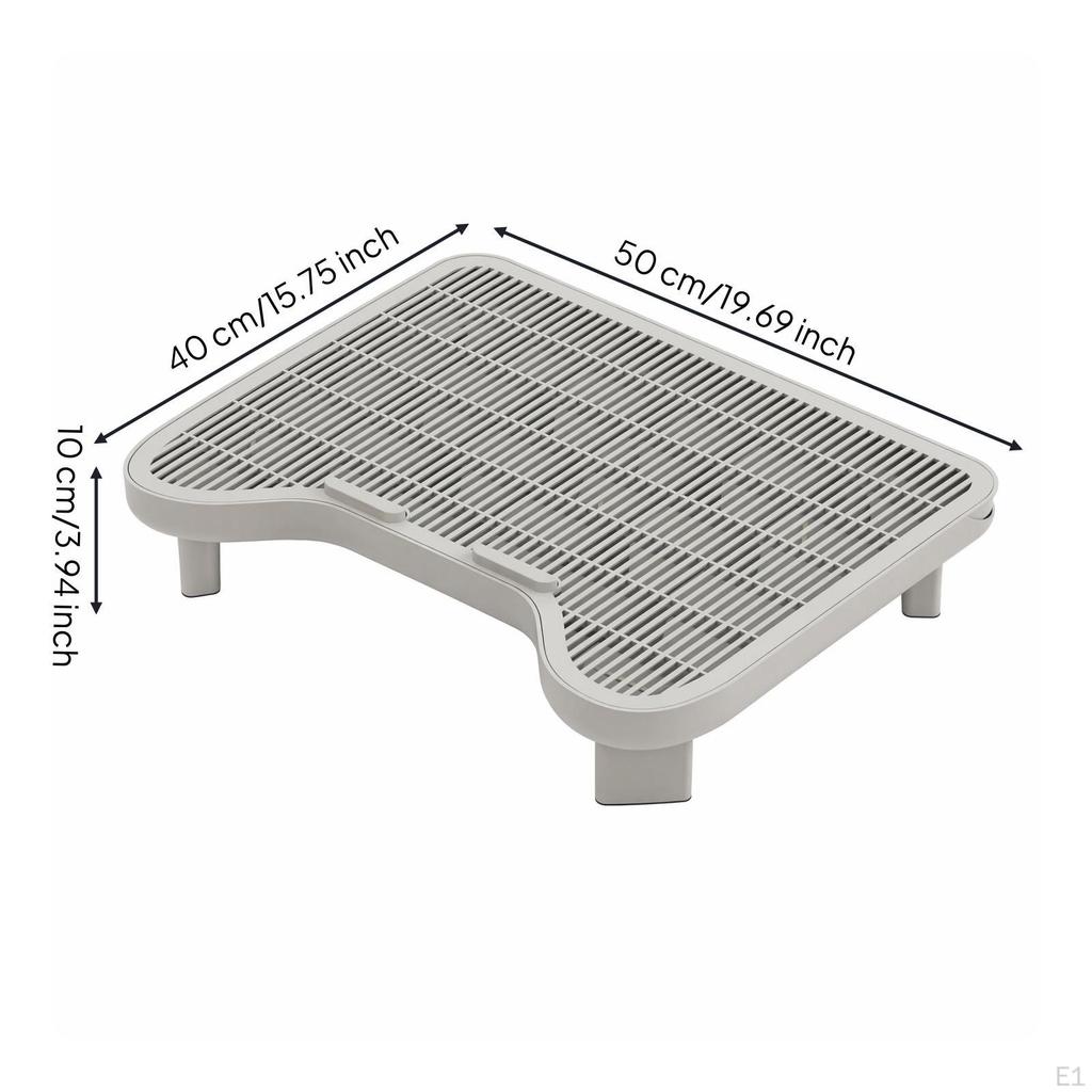 Cat Litter Mat with Raised Hollow Grid Sifting Step EasyTohygienic Pet Accessory for