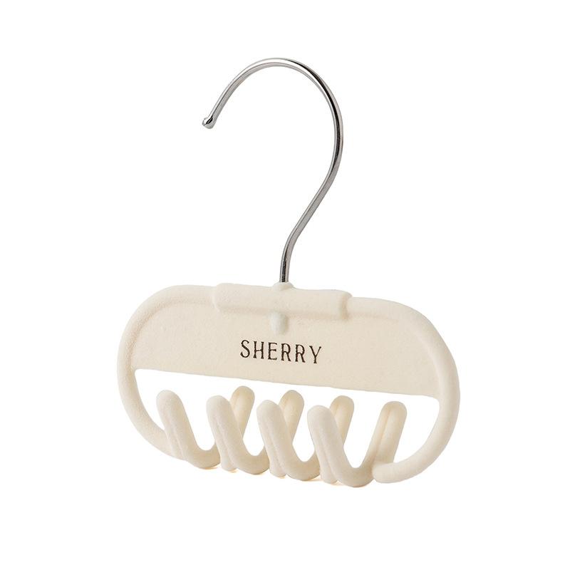 Women Camisole Hanger Wardrobe Organizer Downy Traceless Clothes Hanger Spaghetti Straps Storage Hook Rotatable Belt Bag Holder