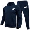 Comfortable Men's High Quality Sportswear Hoodie + Pants Suit Casual Sweatshirt Set