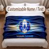 Sheffield Wednesday FC Printed Flannel Blanket Custom Name Text Soft Warm Throw For Bedroom Holiday Gift
