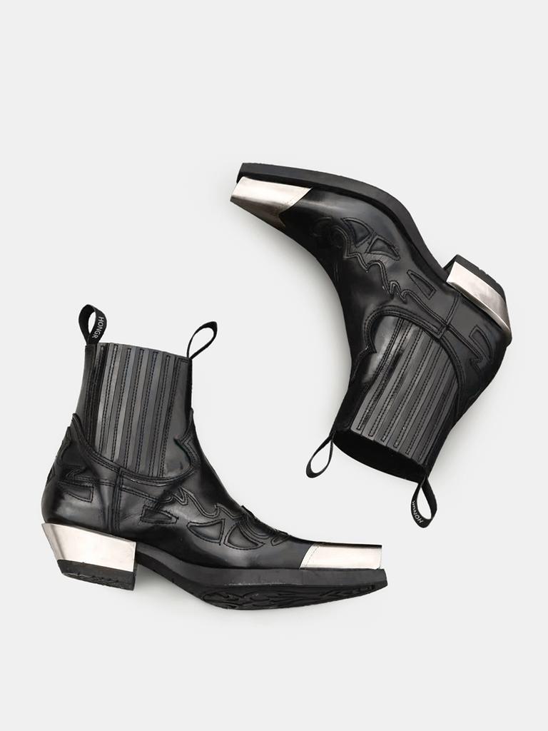 New Vintage Spanish Autumn Iron Head Platform Men's and Women's Punk Flat Replacement Chelsea Short Boots