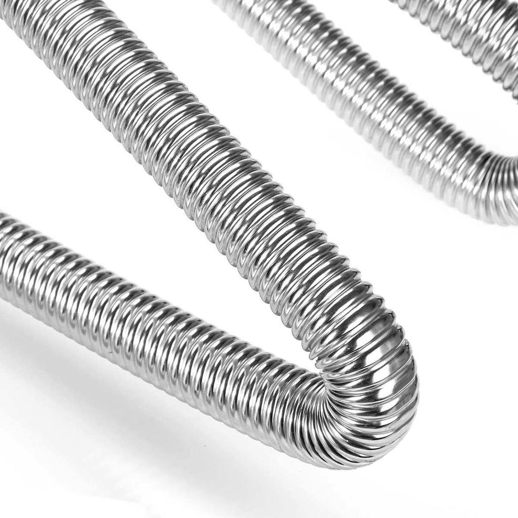 1Pack 2.5cm/1in Inner Diameter Car Air Parking Heater Ducting Pipe Hose Tube Exhaust Muffler For Diesel Heater For WebastoWith Camps&End Covers