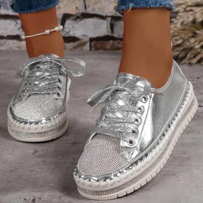Damskie trampki Nowe okrągłe baletki Trampki na platformie Płytkie trampki Sukienka Casualowe modne trampki Zapatos De Mujer