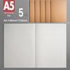 Set of 4 Large Gridless Cowhide Notebooks with Plain Pages for Students' Sketching and Drafting