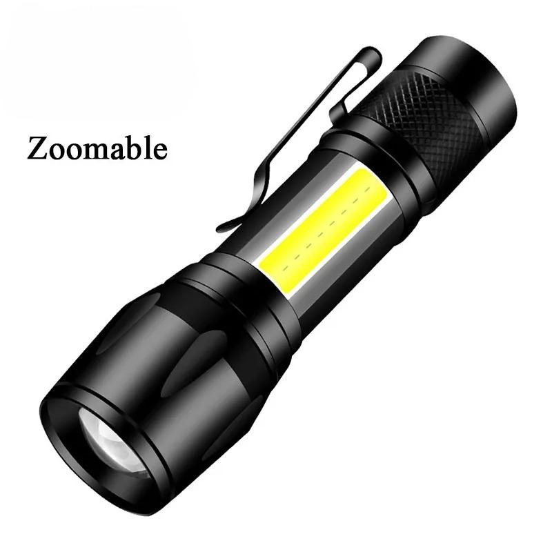 Super Bright LED Flashlight Rechargeable with Magnetic Torch Portable Working Light for Outdoor Camping Fishing Lantern