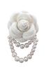 Pearl Camellia Flower Corsage - Beautiful Flower Pearl Chest Ornament for Women - Perfect for Festivals, Graduations, Entrance Ceremonies, Recitals,