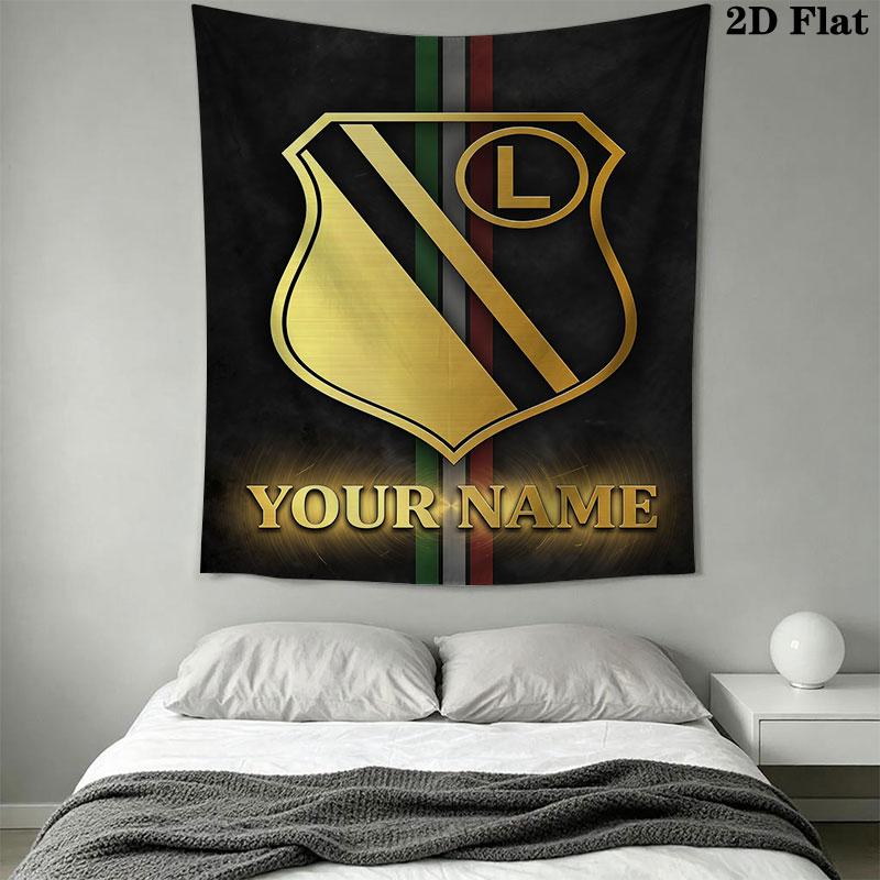 Custom Legia Warsaw Wall Hanging Printed Fabric Blanket Decorative Tapestries for Bedroom Living Room Home Decor