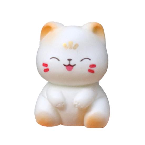 Mini Resin Cat Figurine Cute Cat Animal Models Miniature Ornaments for Cake Topper Micro Landscape Dollhouse Garden Home Desk Decor