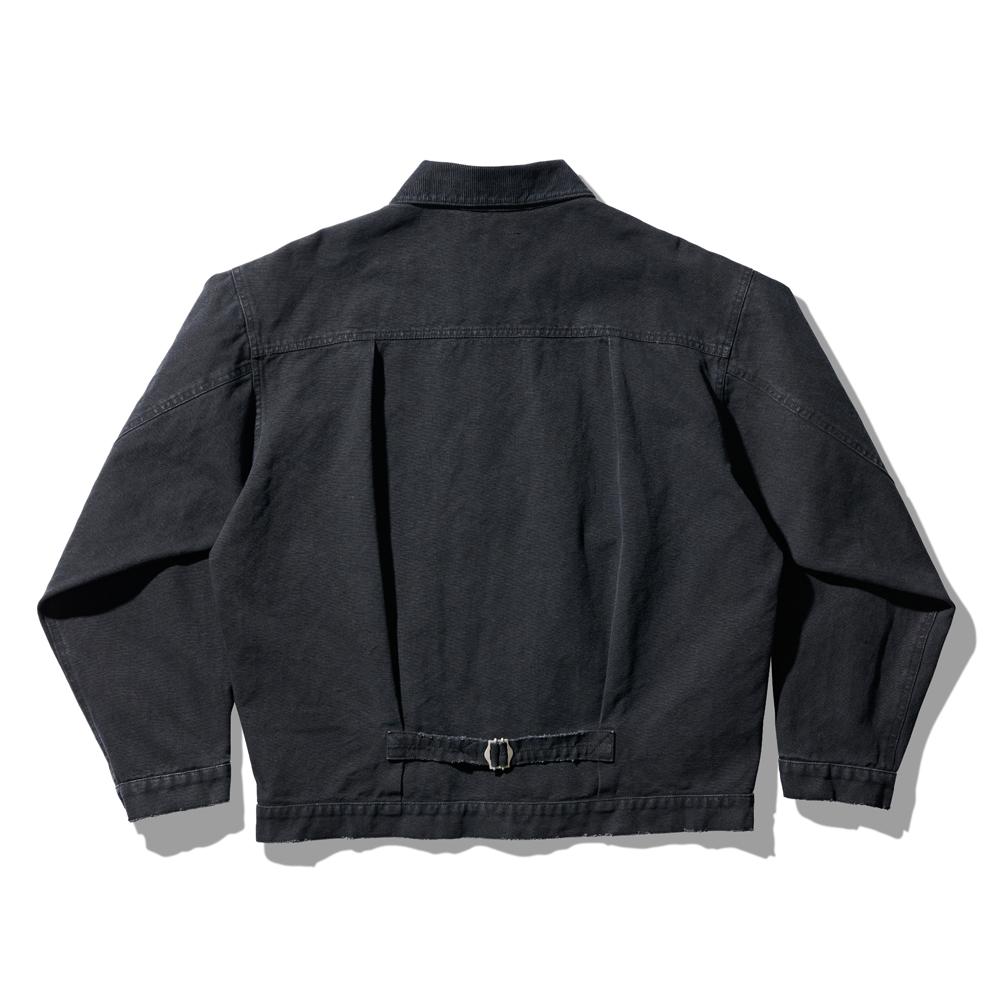 Deutero Canvas Denim Pattern Jacket Black