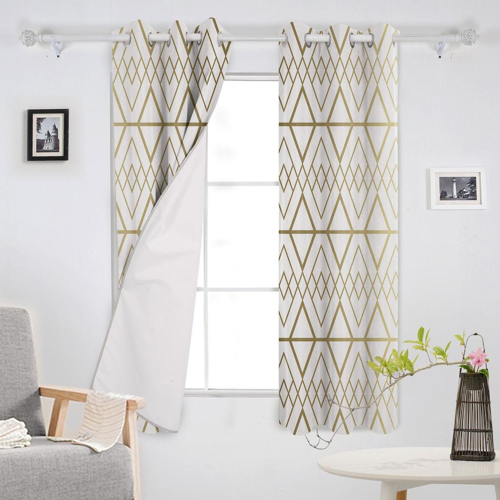 Modern Geometry Blackout Curtains for Children Kids Home Decor Bedroom Living Room High Shading Window Curtains