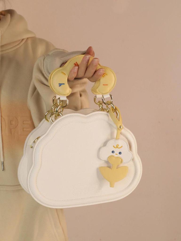 Niche 2025 Cute Cream Cloud Shoulder Bag - Simple & Versatile for Women
