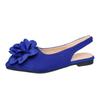 Classic Big Flower Pointed Toe Sandals Women 2025 Summer Flat Heels Light Weight Shoes Women Comfortable Daily Leopard Shoes