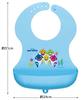 Skater Baby Shark Apron/Bib for Children, Silicone, 26 X 35 Cm, SBEP1
