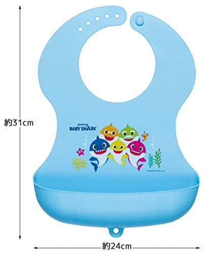 Skater Baby Shark Apron/Bib for Children, Silicone, 26 X 35 Cm, SBEP1