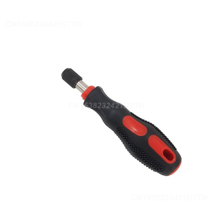 1/2PCS Suporte de chave de fenda destacável Cabo vermelho Cabeça de chave de fenda Cabo Ferramentas manuais Cabo de borracha Cabo magnético de chave de fenda