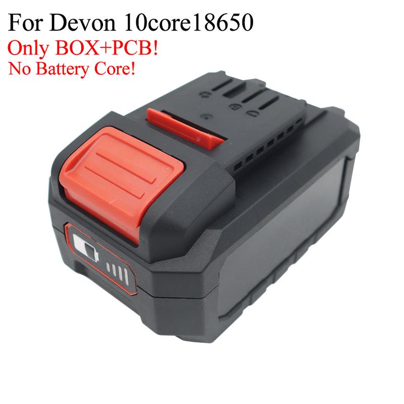 Li-ion Battery Plastic Case Shell PCB Protection Circuit Board for Devon 10X18650 20V Lithium Battery 5Ah Label 5918 Housing Box