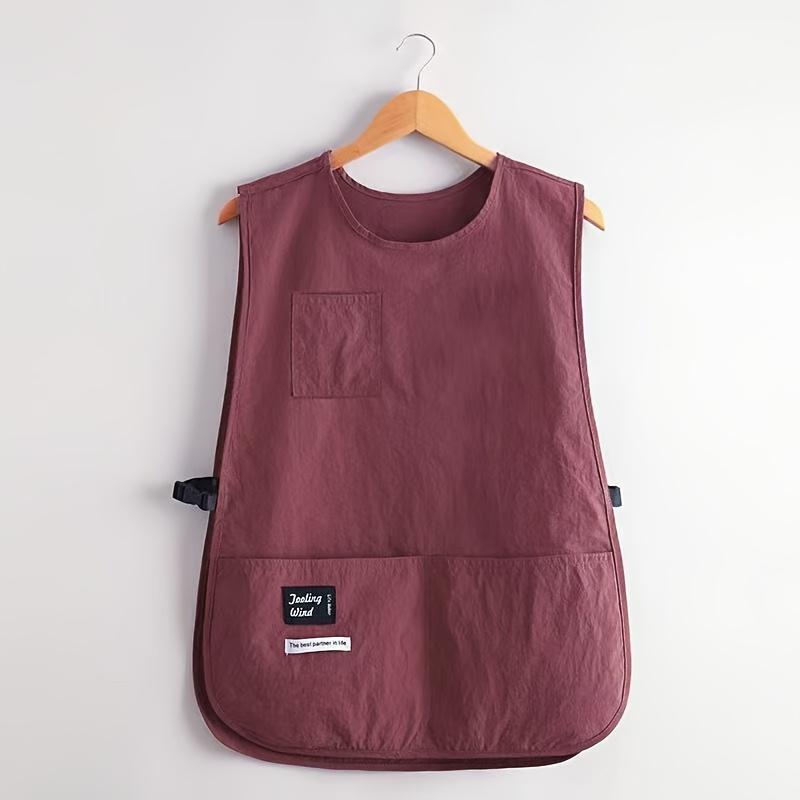 Eine Schürze im Westenstil mit zwei tiefen Taschen, geeignet für den Einsatz in der Küche, beim Kochen, Malen, Gärtnern, im Büro, in Tierhandlungen, Cafés.