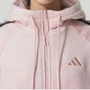 adidas FW25 Story Velvet Warm Logo Three Stripes Hooded Long Sleeve Jacket Women Jacket KB7605