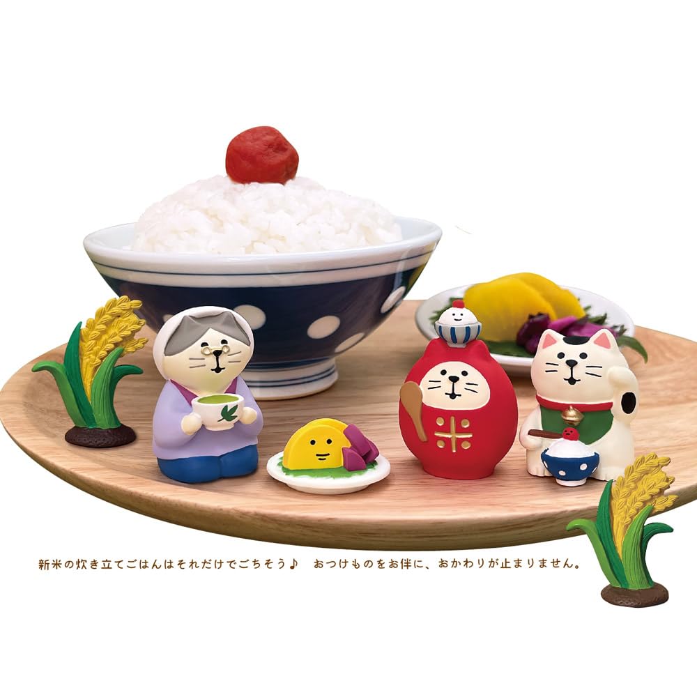 Decor Corporation's Beckoning Cat New Rice Festival Series [ZCB-35810] Miniature Decorative Ornament for Collection