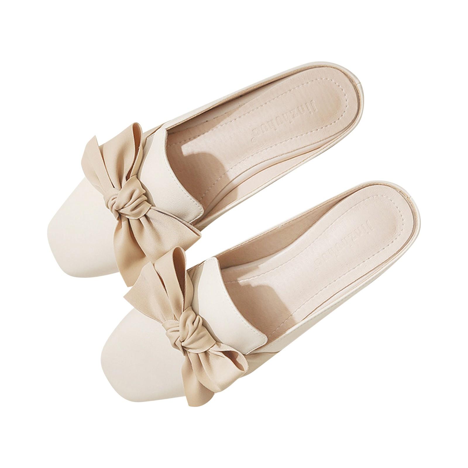 

Женская повседневная обувь Элегантные полутапочки с закрытым носком на плоской подошве 35 бежевый