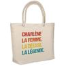 Beach Bag - PLANETEE - Charlène Goddess Legend Vintage - Beige Cotton - Insulated - Large Capacity
