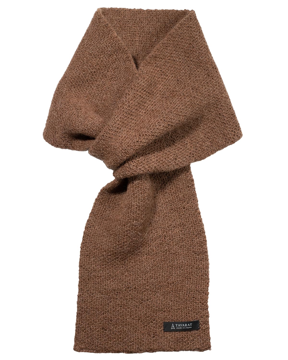 

TAVARAT Альпака Сделано в холодную погоду 88 x 17 см Мужской 3-секундный шарф, Япония, 100% альпака, Защита, (Мокко Браун)