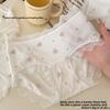 Girls Spring and Summer New Lace Lace Breathable Longer Antibacterial Crotch Waist Triangle Briefs