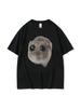Zabawny Smutny Chomik Mem Płacz 'unisex Wo'unisex Bawełniany T-shirt Moda Letni Codzienny Krótki Rękaw Streetwear Klasyczny Nadruk Koszulki Unisex