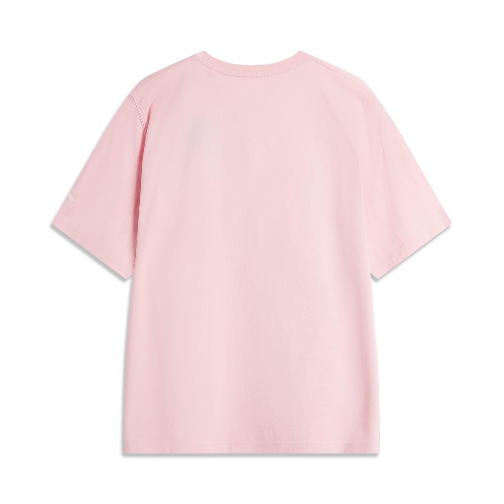 Li Ning X Disney T Shirt Men's New Coral Powder AHSUA79-4