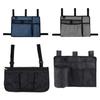 Elderly Friendly Wheelchair Storage Bag Armrest Organizers with Multiple Pockets Easy Install On Armrest Daily Use