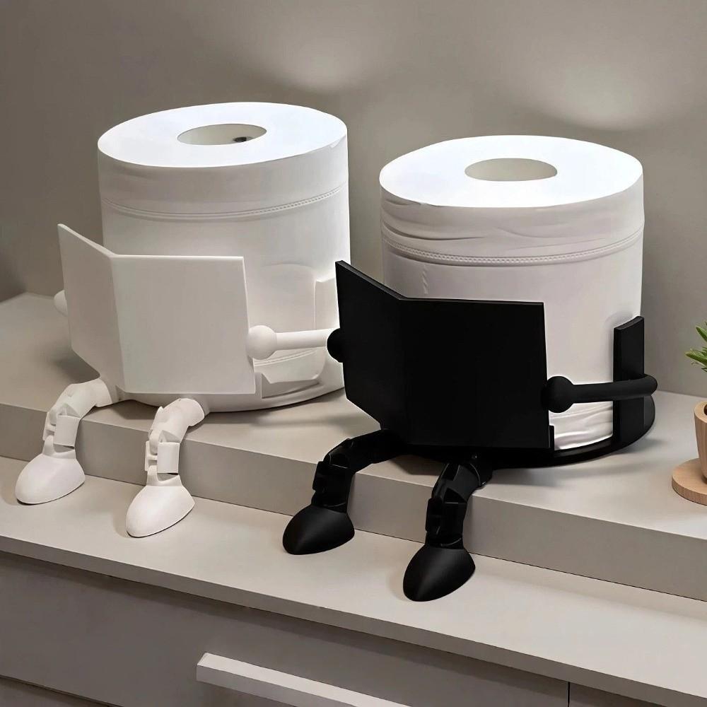 3D Printed Roll Towel Stand Black White Vertical Tissue Holder Toilet Paper Holder Bathroom Use