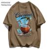 Pardise Beach Cocount Vacation Relax T Shirt Man AllNatch Basics TShirt Fashion Cotton Sportswear Unisex Summer Loose Clothing