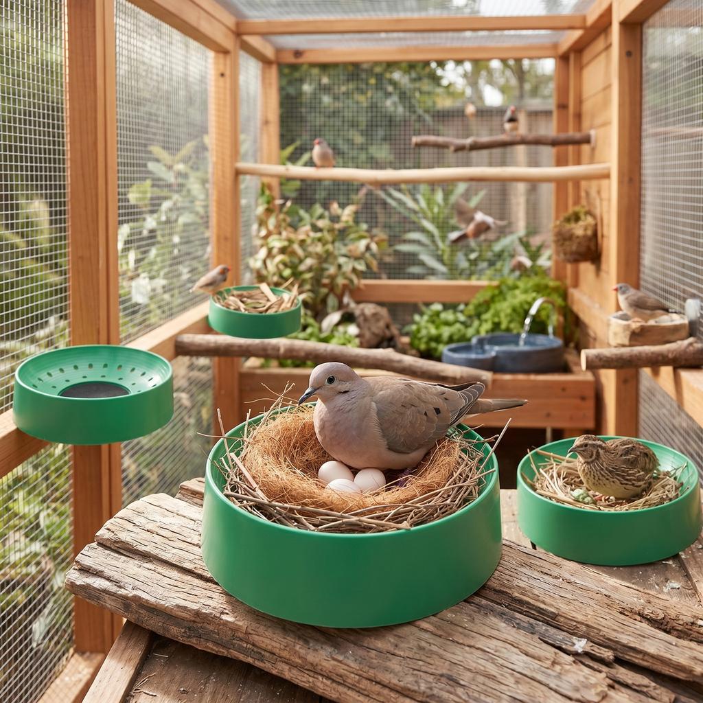   Nesting Bowl Non Slip Pad Breathable Stable   Nesting Equipment for Small Birds Quails