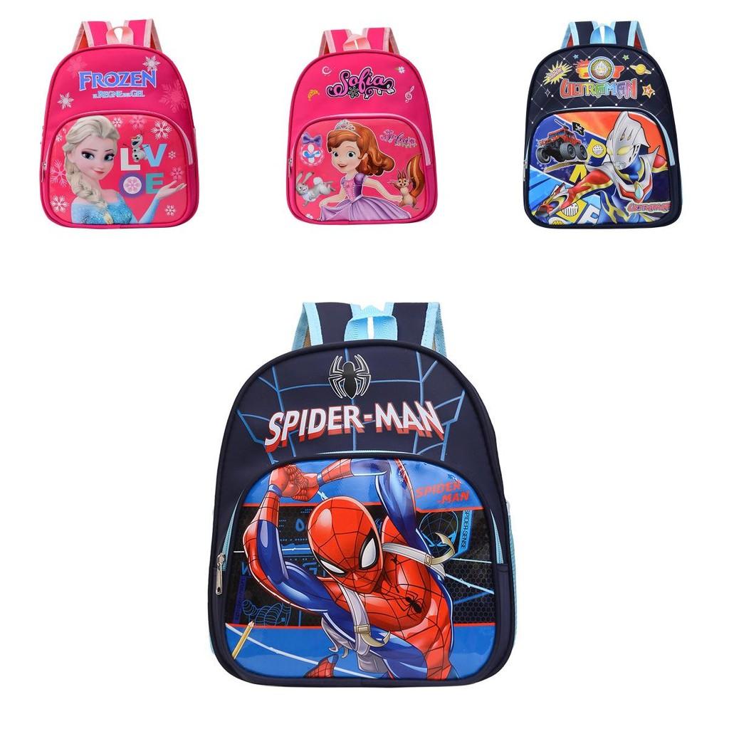 High Capacity Frozen Spiderman Iron Man Kid's Backpack For School And Travel