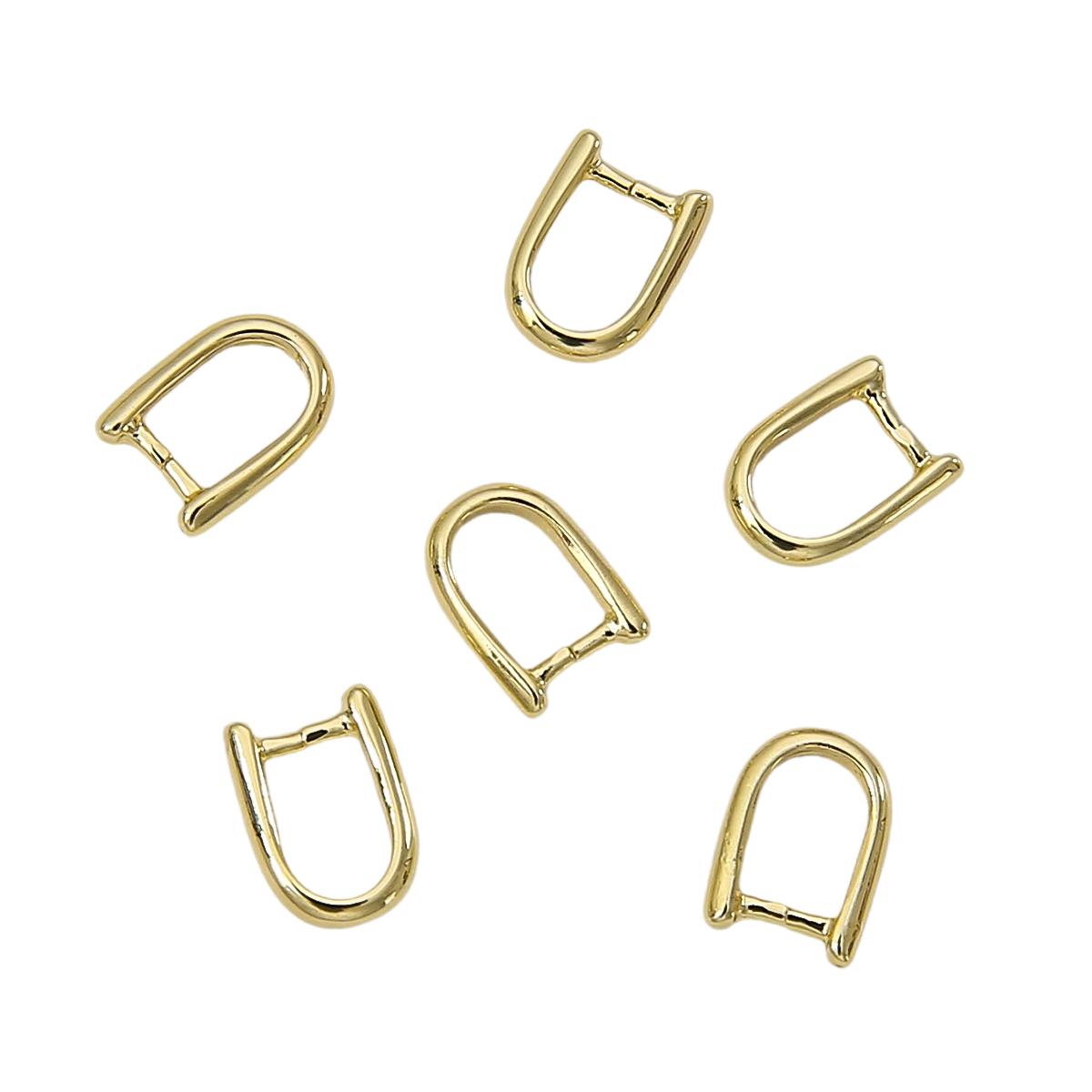 

10 шт., медная прямая подвесная U-образная пряжка-зажим для изготовления ювелирных изделий своими руками, аксессуары для рукоделия 6x8mm