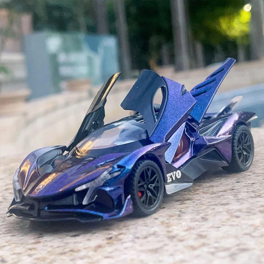 1/32 Apollo Project EVO Alloy Sports Car Model Diecast Metal Super Racing Car Vehicle Model Simulation Sound Light Kids Toy Gift