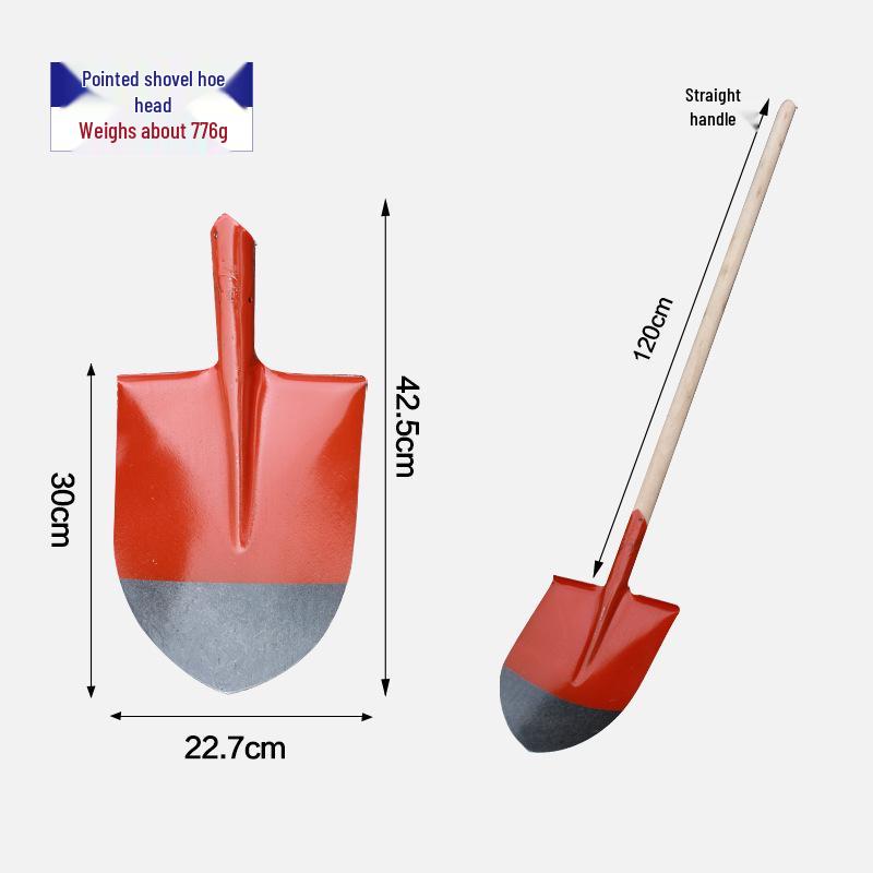 Manganese Steel Multi-Purpose Shovel: Large, Small, Gardening, Digging, Snow Removal, Planting, and Household Tools.