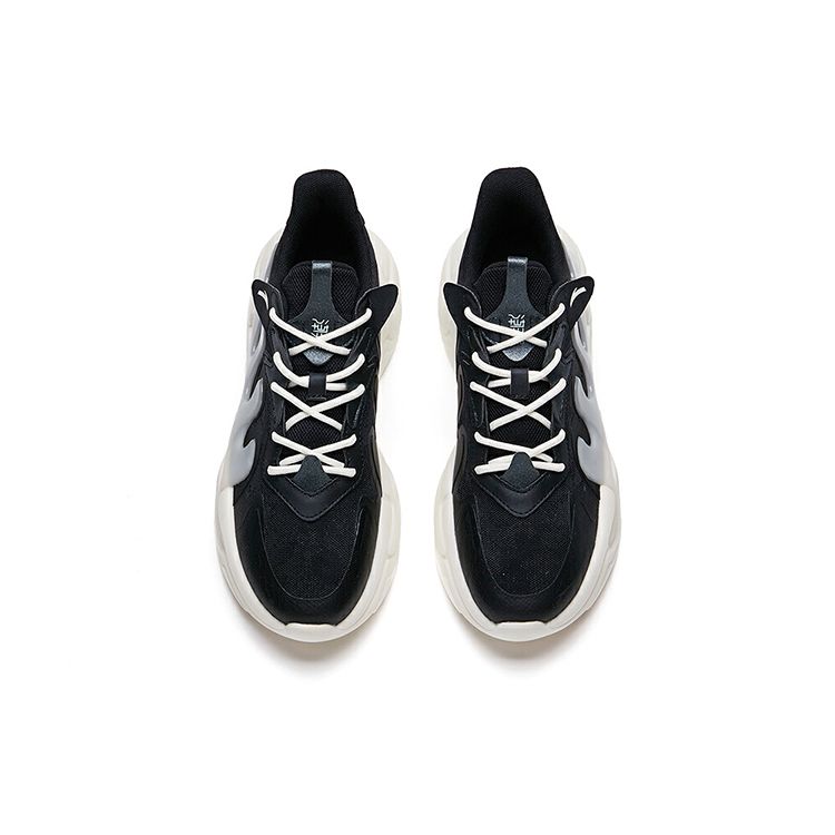 Anta Tide Worship 2.0 Lifestyle Series Non-Slip Shock Absorbing Breathable Supportive Low-Top Dad Shoes Women Sneaker Black White 122138840-4
