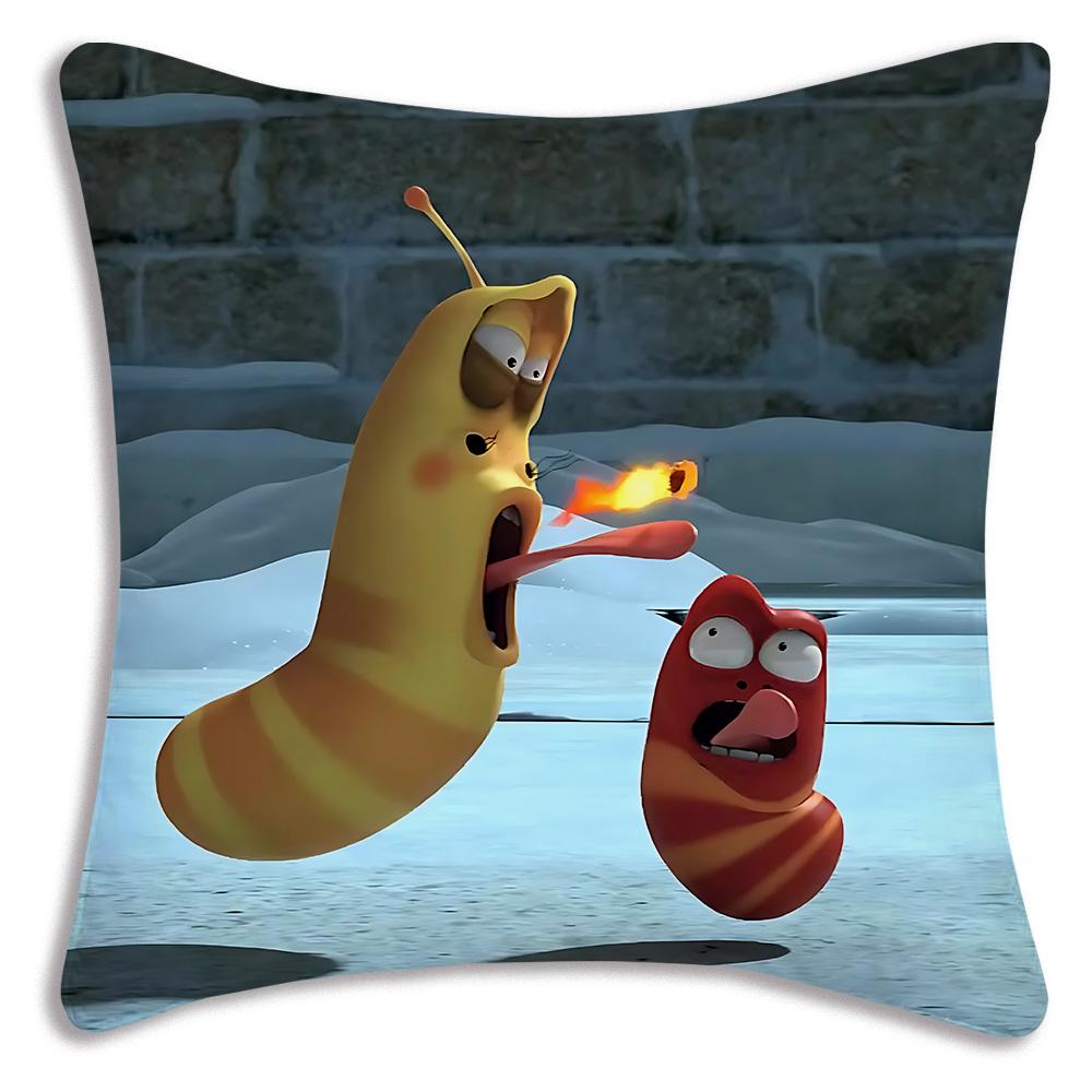 Funny Anime For Larvas Pillow Covers Cartoon Sofa Decorative Home Double-sided Printing Short Plush Cute Cushion Cover