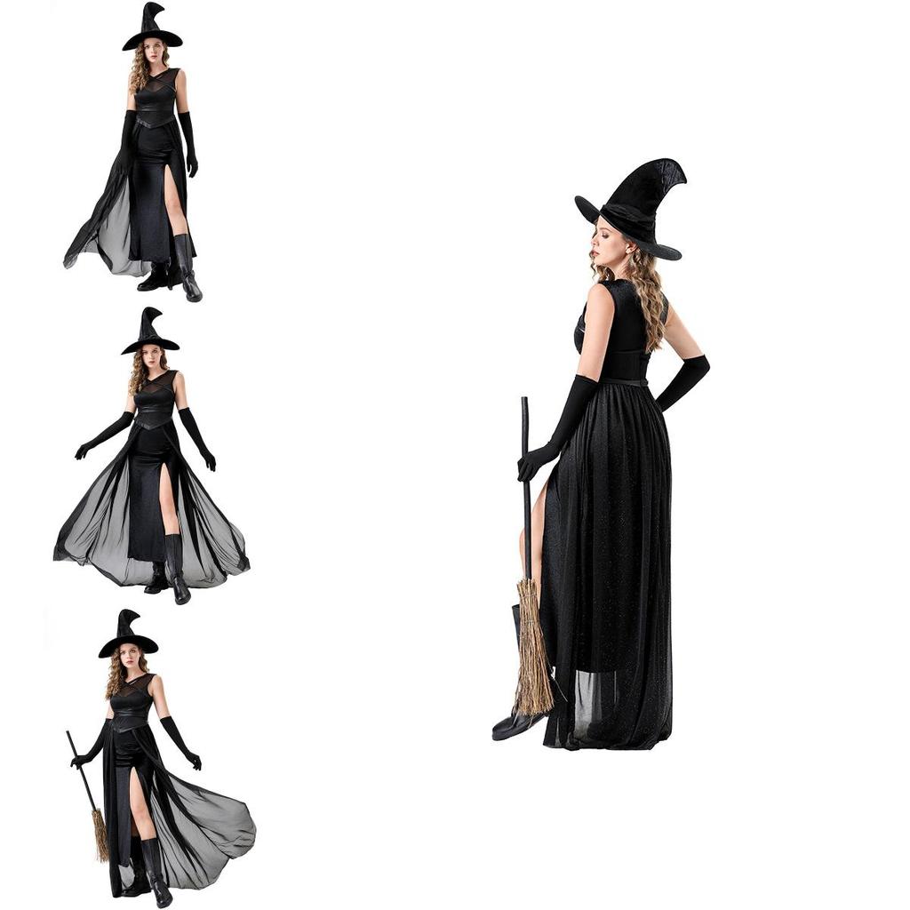 Halloween Wiccan Attire For Women With Stage Ready Polyester Fabric For Costume Party Night