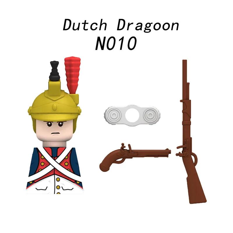 Medieval Napoleonic War Soldiers Figures Military MOC Building Block Knights British French Fusilier Rifles Weapon Kids Toy