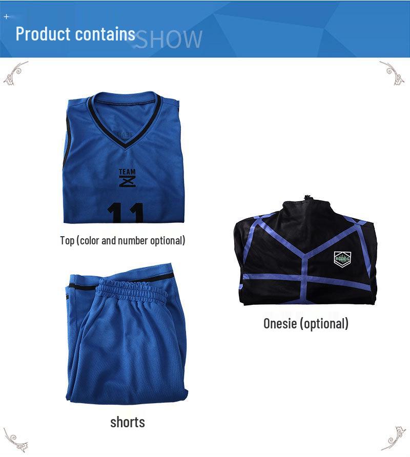 Blue Lock Anime Cosplay Jersey: Kiyoshi Ichi, Meguru Bachira, Hyoma Chigiri, Rensuke Kunigami