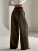 Fashion Women Loose Wide Leg Suit Pants High Waist Trousers Spring Autumn Casual Pants Ladies Elegant Solid Color Ladies Simple Long Trousers