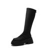 New big tube circumference boots women's thick-soled high tube fat mm thin boots stacking boots small man heightening boots
