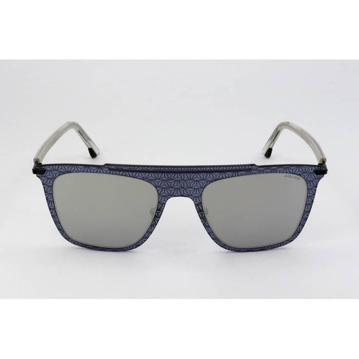 Lunettes de soleil - Police - SPL581-530L - Monture transparente - Verre gris miroir - Protection catégorie 3